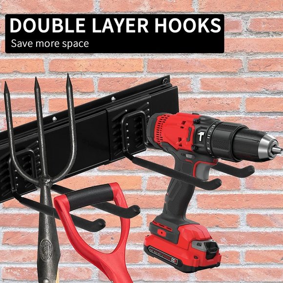 Garage Tool Organizer Wall Mount, 11 PCS Garden Tool Rack Storage - Picture 7 of 9